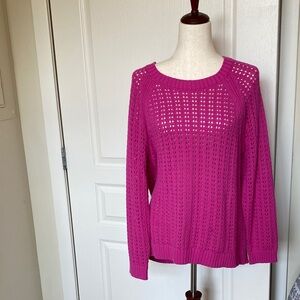 Talbots Pink Crew Neck Sweater, Size XLP NWT